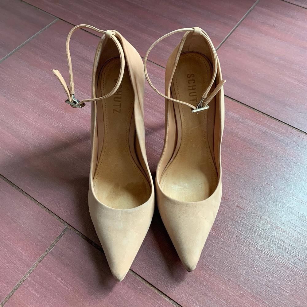 SCHUTZ Thaynara ankle strap suede pumps - Picture 3 of 8